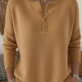 Helena | Jersey de Ponto com Botões Henley