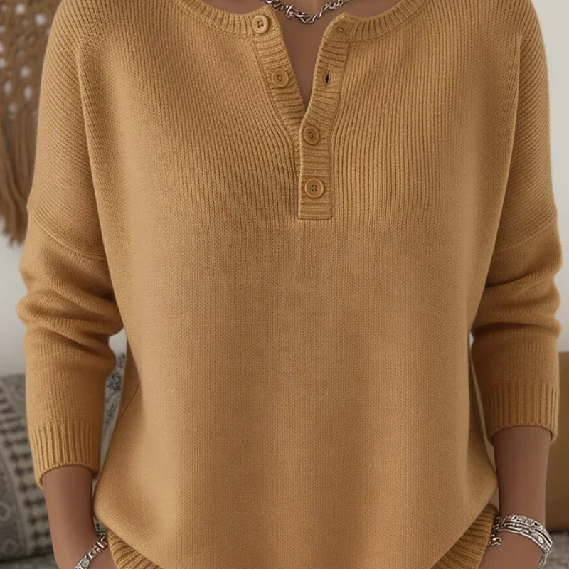Helena | Jersey de Ponto com Botões Henley