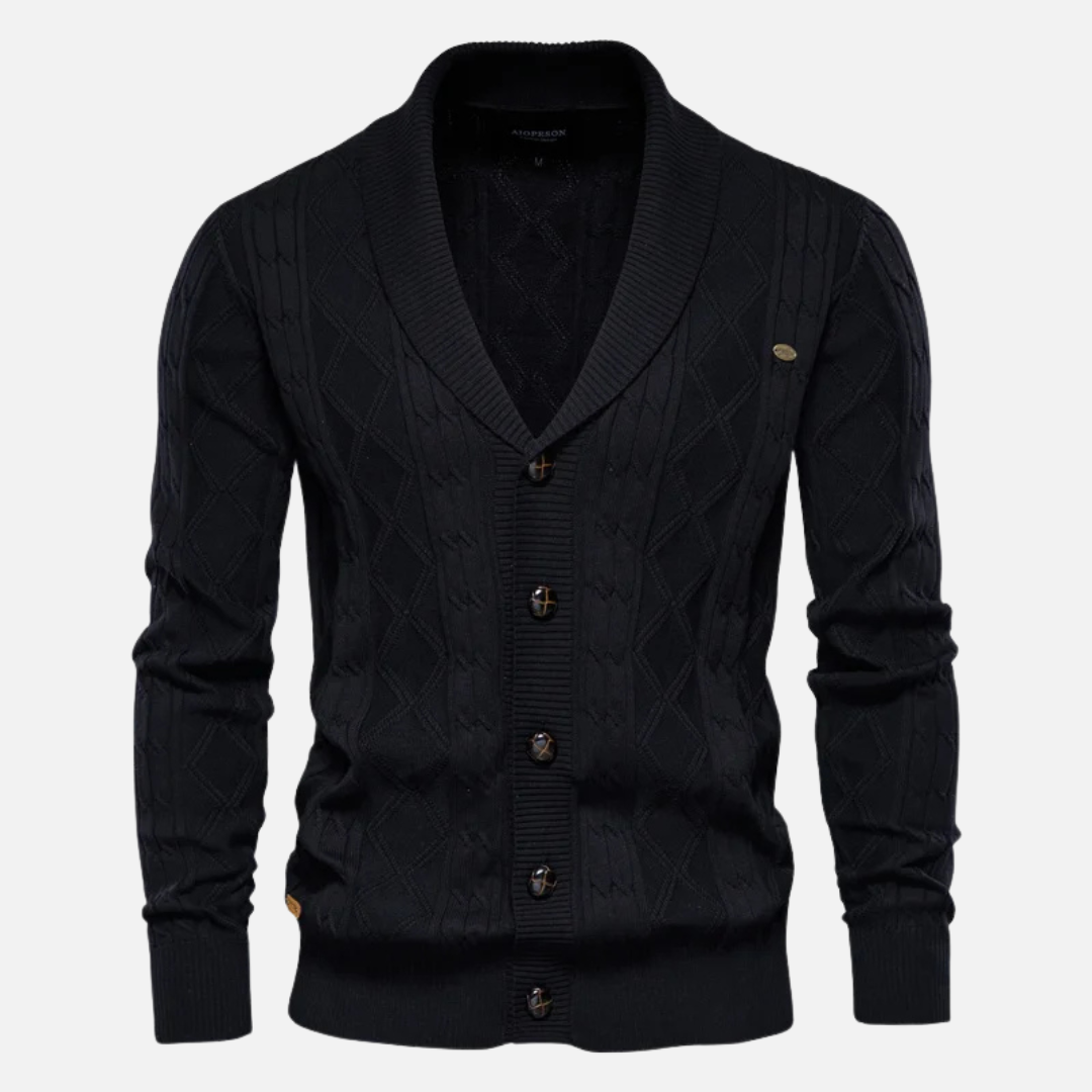 Francisco - Suave Argyle Knit Cardigan