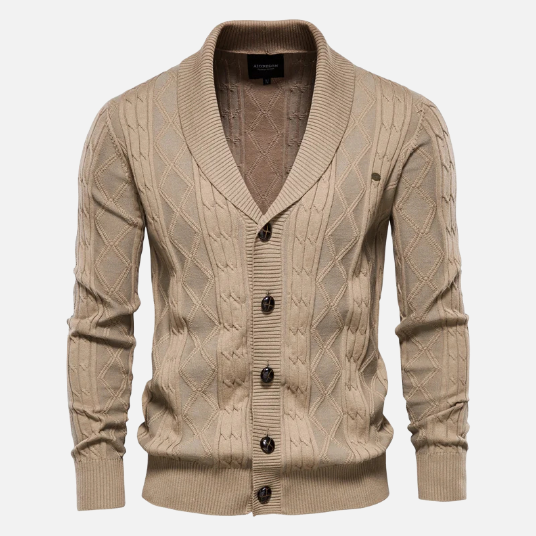 Francisco - Suave Argyle Knit Cardigan
