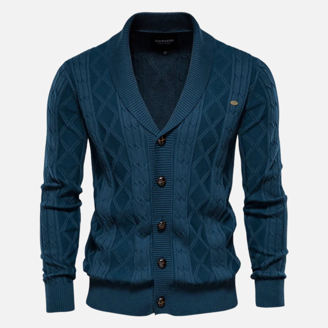 Francisco - Suave Argyle Knit Cardigan