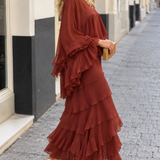 Vestido Terracota Volaré