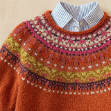 DELACROIX | Juliette Terracotta Jacquard Sweater