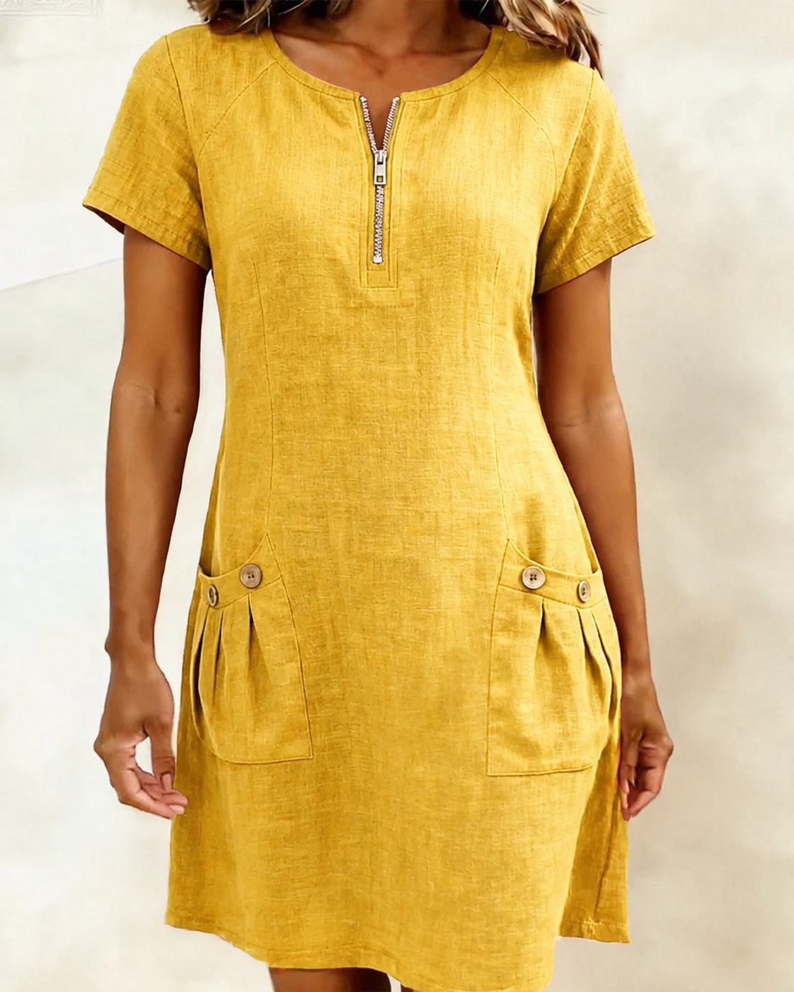 Vestido Lina — Elegância Natural para o Dia a Dia