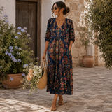 Édith | Vestido Vintage Longo Midnight