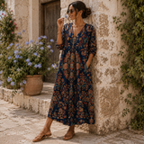 Édith | Vestido Vintage Longo Midnight
