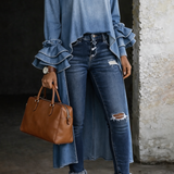 Vânia - Blusa Casual Denim