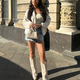 Botas cowboy Lavinia beige