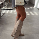 Lavinia Beige Cowboy Boots