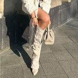 Lavinia Beige Cowboy Boots