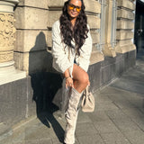 Botas cowboy Lavinia beige