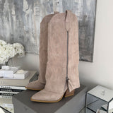 Lavinia Beige Cowboy Boots