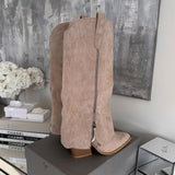 Lavinia Beige Cowboy Boots