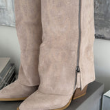 Botas cowboy Lavinia beige