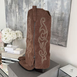 Botas de Cowboy Lavinia em Tom Castanho