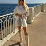 Botas Camperas Altas Selenay en Color Beige