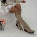 Botas Camperas Altas Selenay en Color Beige