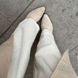 Botas cowboy Selenay beige de caña midi