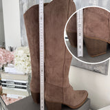 Botas altas taupe estilo cowboy Selenay