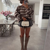 Botas altas taupe estilo cowboy Selenay