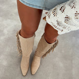 Botas de Cowboy Jelena en Color Beige
