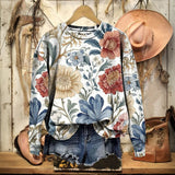 Moletom Casual com Estampa Floral