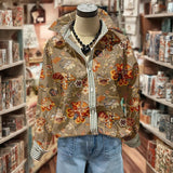 Camisa Vintage com Estampa Floral