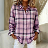 Camisa Vintage Estampada em Xadrez