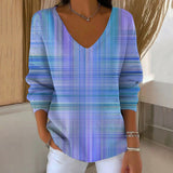 Camisa Casual de Mangas Longas com Efeito Degradê