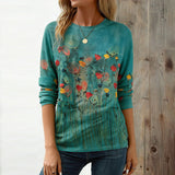 Camisa T-Shirt com Estampa Floral Vintage