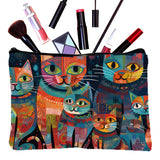 Bolsa com Estampa de Gato Colorido