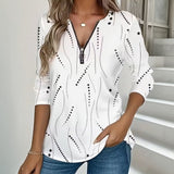 Blusa Casual Elegante de Mangas Longas