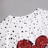 Camisa Casual com Estampa de Coração