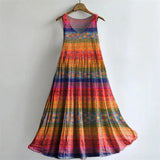 Vestido Vintage com Estampa Étnica