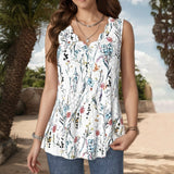Blusa Casual com Estampa Floral