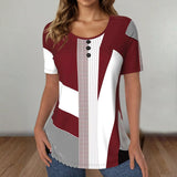 Camisa Listrada com Blocos de Cor