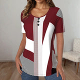 Camisa Listrada com Blocos de Cor