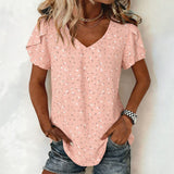 Camisa Vintage com Estampa de Flores