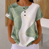 Camisa Casual em Cores Contrastantes