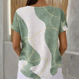 Camisa Casual em Cores Contrastantes