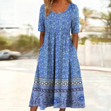 Vestido Vintage com Estampa Floral