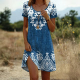 Vestido Vintage com Estampa Floral