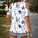 Camisa Sofisticada com Estampa de Folhas