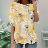 Camisa Casual com Estampa Floral
