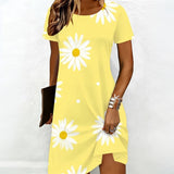 Vestido Vintage com Estampa Floral