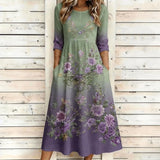 Vestido Vintage com Estampa Floral