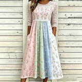Vestido Vintage com Estampa Floral