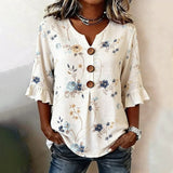 "Blusa Vintage com Estampa Floral" can be rewritten as "Camisa Vintage com Design Floral".