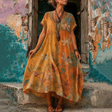 Vestido Vintage com Estampa Floral