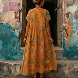 Vestido Vintage com Estampa Floral
